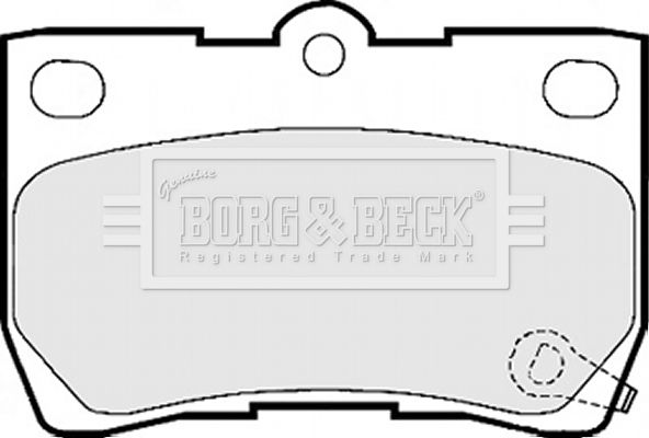 BORG & BECK stabdžių trinkelių rinkinys, diskinis stabdys BBP2157
